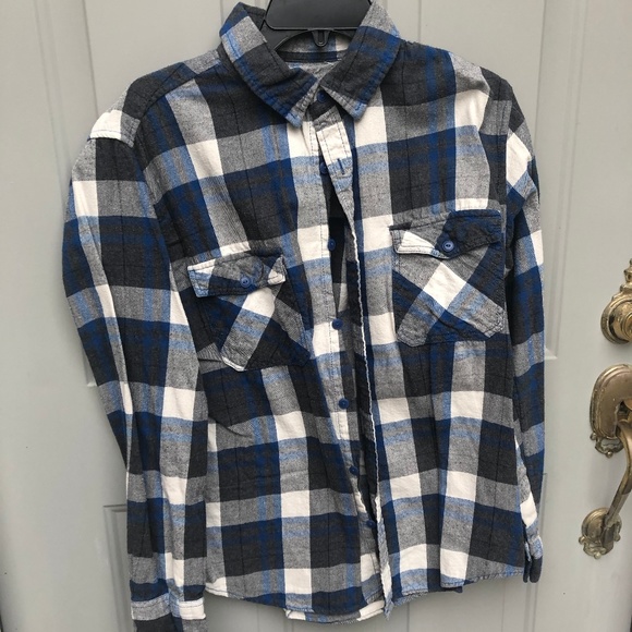 Arizona Jean Company Other - Gray and blue plaid flannel